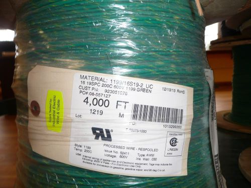 1199  16awg  PTFE  Green/yel stripe  600V   4000ft       1199/16S19-2