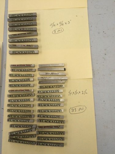 LOT OF (41) BLACK ALLOY LATHE BIT, TOOL BIT BLANK (1/4&#034; &amp; 5/16&#034; SQUARE, 2 1/2&#034;L