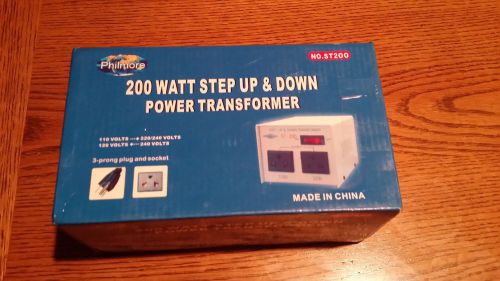 New Philmore ST200 200 watt 110/220 volt Step Up or Step Down Transformer.