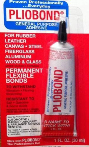 PLIOBOND GENERAL PURPOSE ADHESIVE  1 OZ  TUBE FIBERGLASS WOOD GLASS CANVAS STEEL