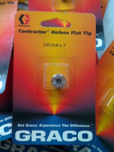 Graco contractor airless flat tip 269417 spray 8&#034; fan 417 .017&#034; for sale