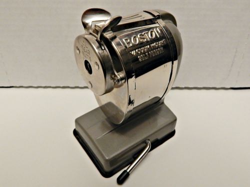 Vintage BOSTON Vacuum Mount Self Feeder Pencil Sharpener Retro Office Sharpen