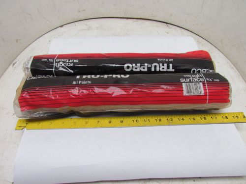 BESTT LIEBCO 18&#034; Rough Surface 3/4&#034; Nap Paint Roller Cover All Paints Lot of 2