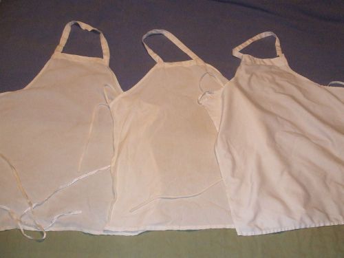 3 White Apron&#039;s Line Cook Chef Apron