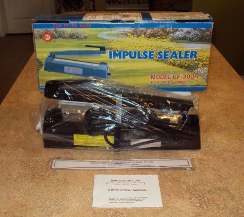 NEW!  KF 12&#034; Hand Impulse Sealer - Model KF-300H - For PE/PP Bags