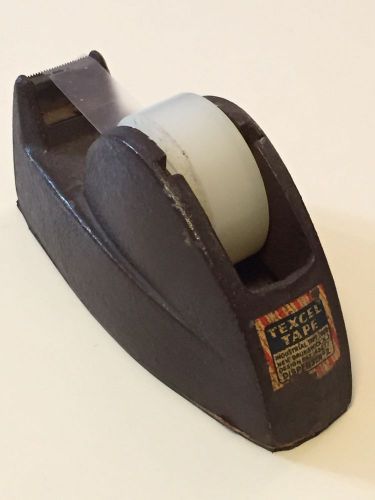 Vintage texcel cast iron adhesive tape dispenser #2 industrial tape corp. usa for sale