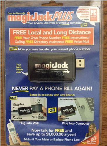 Magic Jack Plus BRAND NEW! Includes 1 year of free phone service