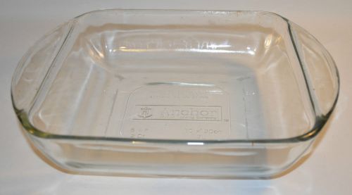 Anchor Hocking Casserole Bowl Dish Baking Cake Pan 8&#034;x 8&#034; 2 Qt