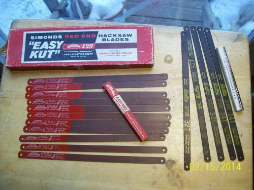 SIMONDS RED END &#034;EASY KUT&#034; HACKSAW BLADES 10&#034; 18T 11 pcs GRIFFIN 10&#034; 32T 5 pcs