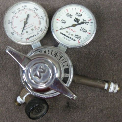 Matheson Single Stage Gas Regulator 2 Gauges Model 1L