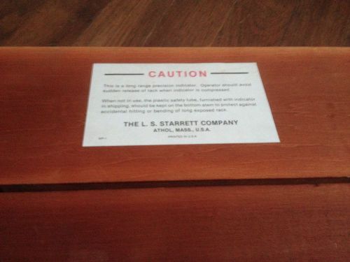 656-8041 L.S. STARRETT dial indicator extra long range 0-8&#034;