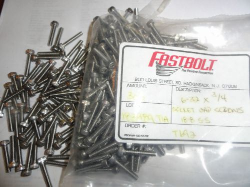 6-32 x 3/4&#034; stainless steel socket head cap screws for sale