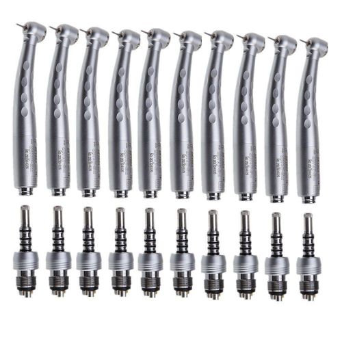 10 pcs dental fiber optic high speed handpiece w/ quick coupler 6 hole skysea for sale