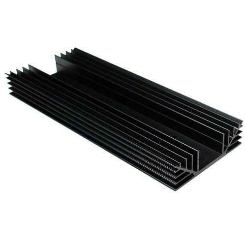 Ss6124 to-3 holes x4 aluminum black heatsink heat sink audio amplifier for sale