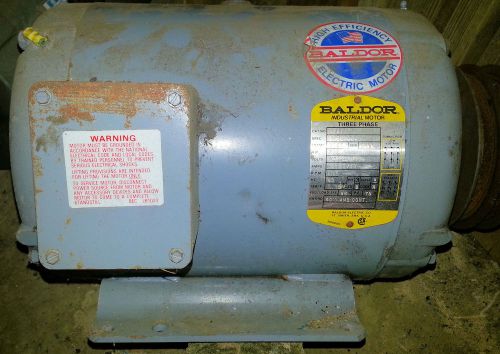 Baldor Industrial 7.5 hp Motor 230/480 VAC 3 phase 1725 rpm - Used