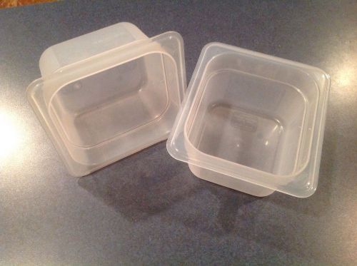 Cambro translucent food pans 1/6x4&#034; deep - 6 pack