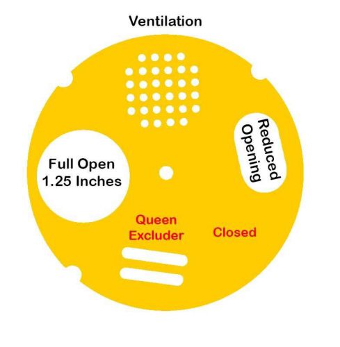 Lot of 10 x dark yellow epvc plastic beehive entrance discs bee hive nuc swarm for sale