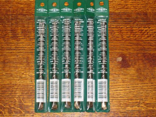 Lot of 6 DrillTec SDS-Plus Rotary Hammer Drill Bits 3/8 - 6-1/4 MPN: AD-495-109