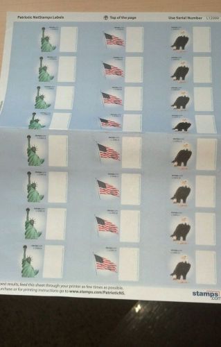 PATRIOTIC NETSTAMPS LABELS