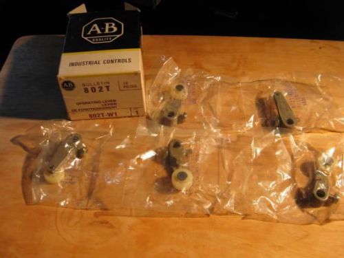 LOT OF 5 AB ALLEN BRADLEY 802T-W1 OPERATING LEVERS 1.5&#034; RADIUS NON-ADJ NYLON