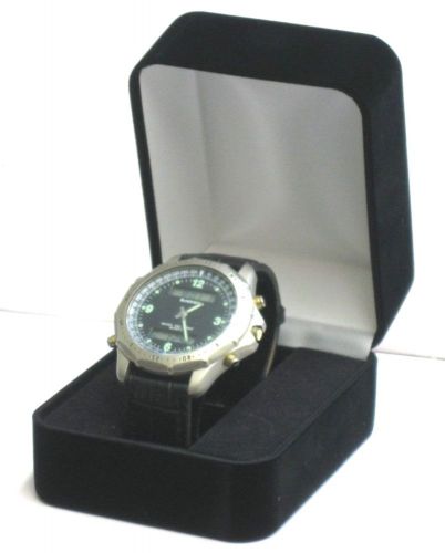 Black Velvet Deluxe Watch/Bangle/Bracelet Jewelry Storage Gift Box