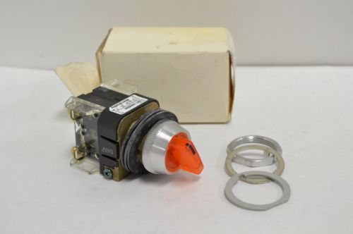 ALLEN BRADLEY 800T-24HA2KB6AX 2 POSITION AMBER SELECTOR SWITCH 24V-DC B218365