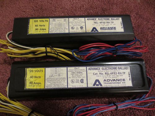 Advance electronic ballast rel-4p32-rh-tp 120vac 60hz for sale