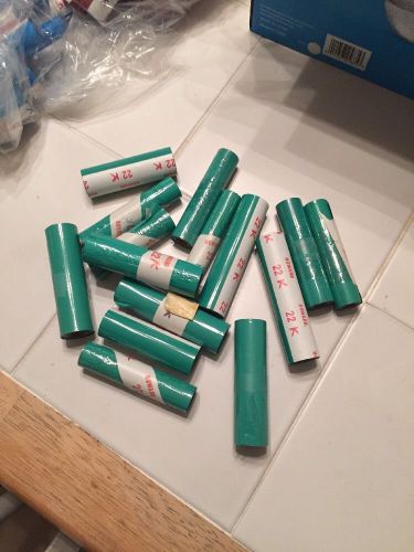 15 rolls Howard Foil for Hot Stamping machine imprint GREEN 22K Kingsley lot