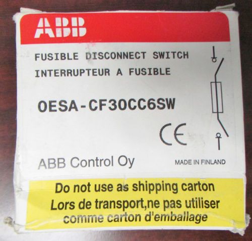 Abb fusible disconnect switch 30 amp 600v oesa cf30cc6sw for sale