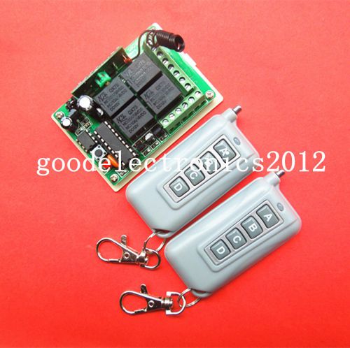 12V 4CH Channel 433Mhz Wireless Remote Control Switch With 2 Transimitter