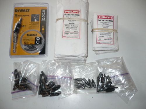 Hilti, DeWalt, Apex High Speed Drill Bit Bit Tip Lot 71 Pieces