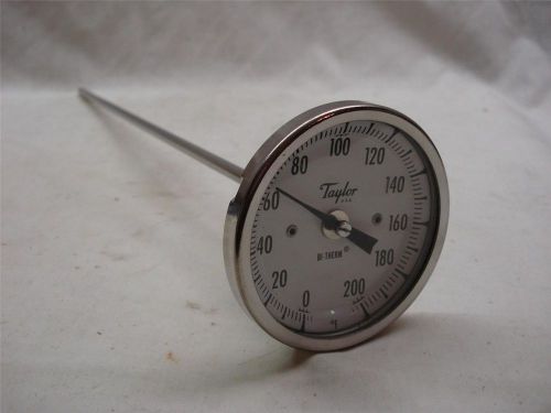 Taylor 3&#039; Bi-Therm Dial Thermometer,  Stem Length 15&#034;,  BR3115E081,  NIB