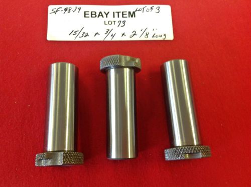 ACME SF-48-34 Slip-Fixed Renewable Drill Bushings 15/32 x 3/4 x 2-1/8&#034; Lot of 3