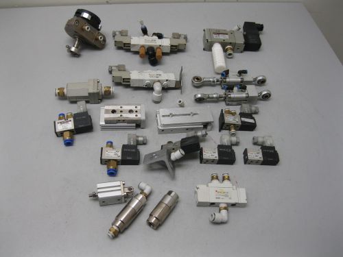 Lot misc smc solenoid valve, slide table, etc h12 (1750) for sale