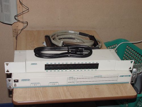 ADTRAN MULTIPLEXER MX2800 1200290L1 w/28 PORT PATCH PANEL  W/CABLES