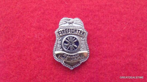 CHINO CA Fire Dept Badge,Fireman Mini LAPEL PIN,FIREFIGHTER,SILVER EAGLE SHIELD