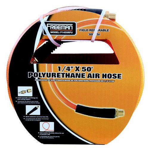 Freeman 50&#039; x 1/4&#034; Braided Polyurethane Air Hose P1450RPU NEW