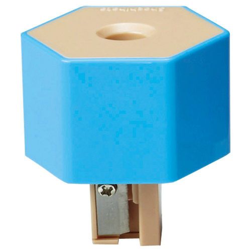 shachihata pencil sharpener kezuri cap yellow  blue and pink 3 piece set