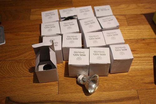 NEW Lot of 16 GU10 Halogen Bulbs 120v 50w