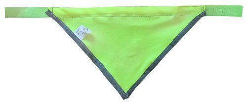 Alcott Essentials Visibility Dog Bandana  Medium  Neon Yellow with Reflective Ac