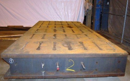 Floor Plates (10), 90&#034; x 215&#034; x 19&#034; T-Slotted Cast Iron Floor Plates