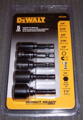 DEWALT DW2235IR 5-Piece IMPACT READY Magnetic Nutsetter Set