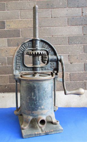 Antique Enterprise SAUSAGE Maker STUFFER Wine Fruit Cider Press Cast Iron