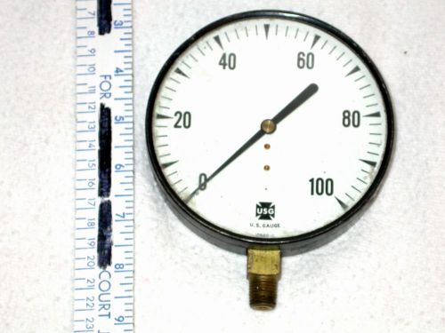 USG GUAGE 100 PSI Pressure Gauge, 4.75&#034;; WORKING