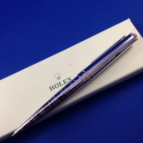 rolex luxury platinum finish ballpoint pen horizontal waves baselworld 2015