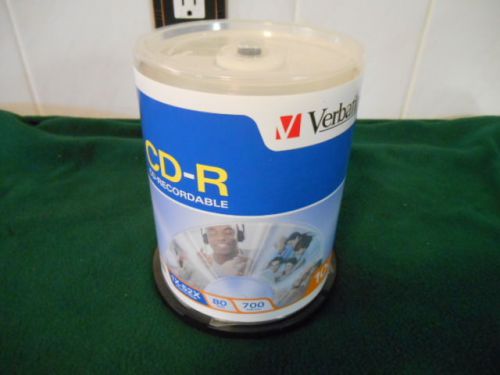 Brand New Verbatim CD-R 1X-52X Speed 80 Minutes 700MB 100 Pack