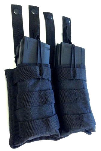 M4 M16 AR15 5.56/.223 LRG CAP BLK MOLLE PAL Double Stack 30 Magazine Mag Pouch