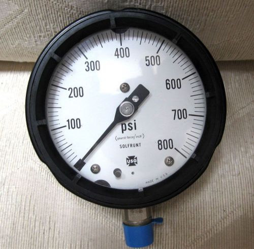 SOLFRUNT USG 0-800 PSI PRESSURE GAUGE-Steampunk-NOS