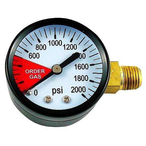 Regulator replacement gauge 0-2000 psi left hand thread, keg draft beer co2, for sale