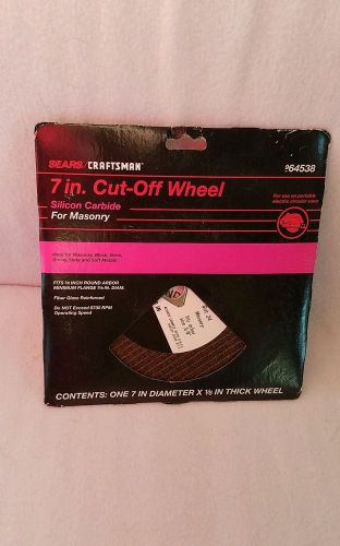 Craftsman 9-64538 Masonry Cut Off Blade For Circular Saws 7 in 5/8 Arbor 24 Grit